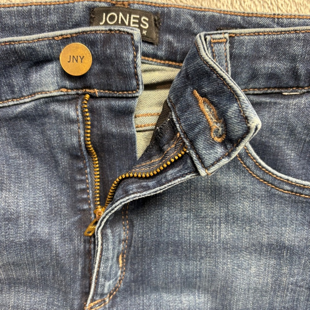Jones New York Lexington Straight Jeans Womens 29x30 Blue Excellent Dark Wash - Picture 8 of 16